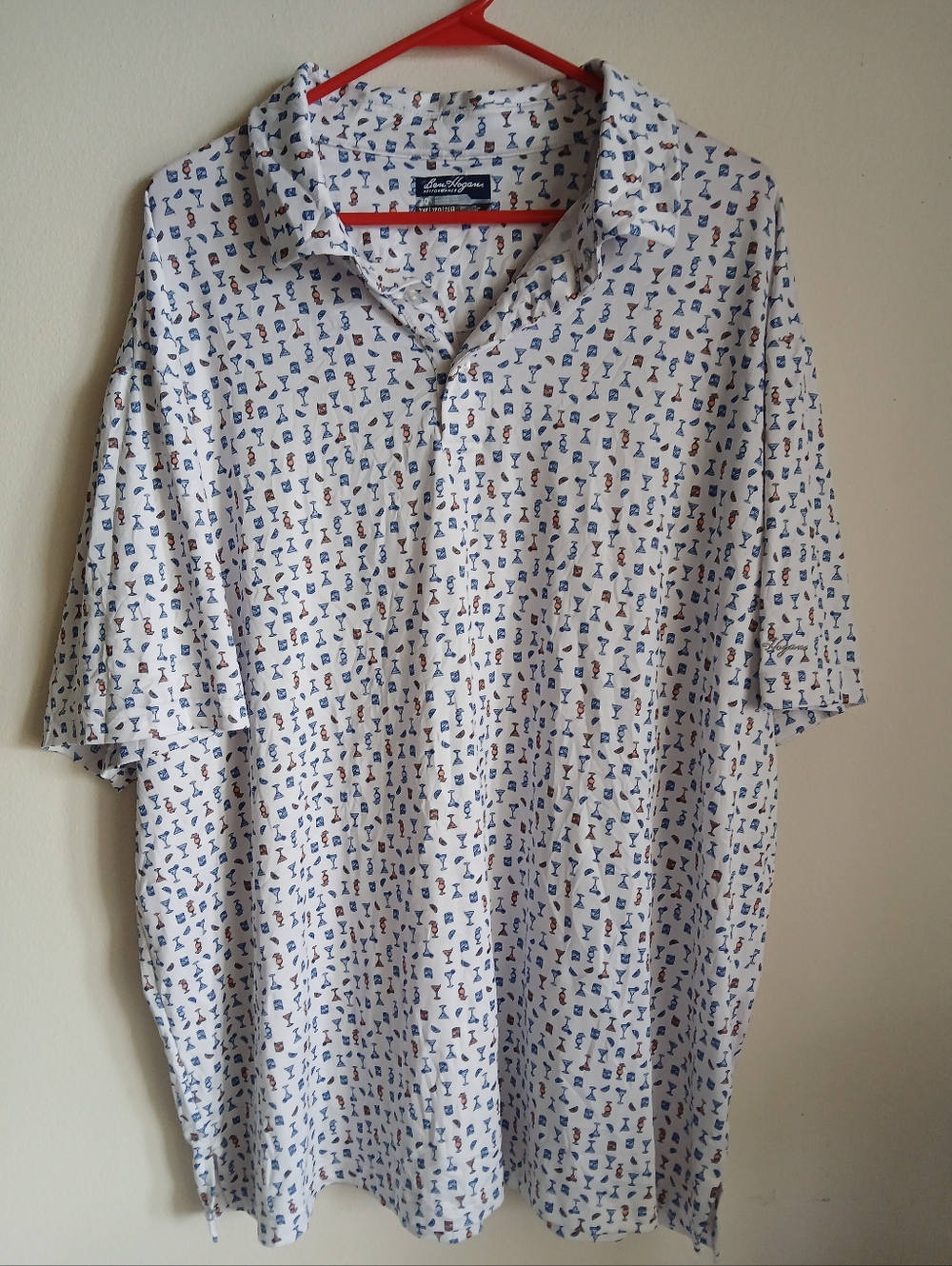 Ben Hogan Performance Polo Drinks Print Size 2XL